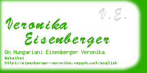 veronika eisenberger business card